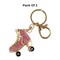 High-quality Roller Skate Rhinestone Keychain - 2 inches Metal with rhinestones | RAHEEV®